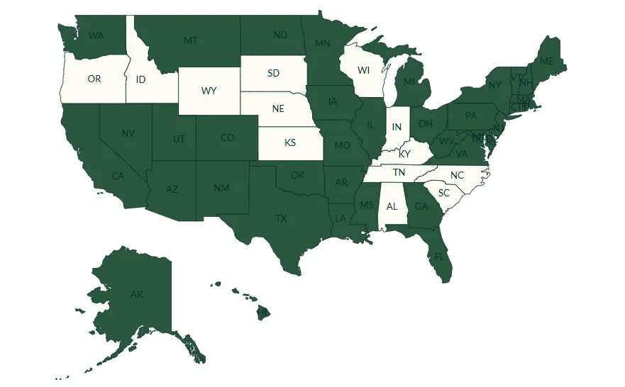 U.S. map of medical marijuana legalization by state