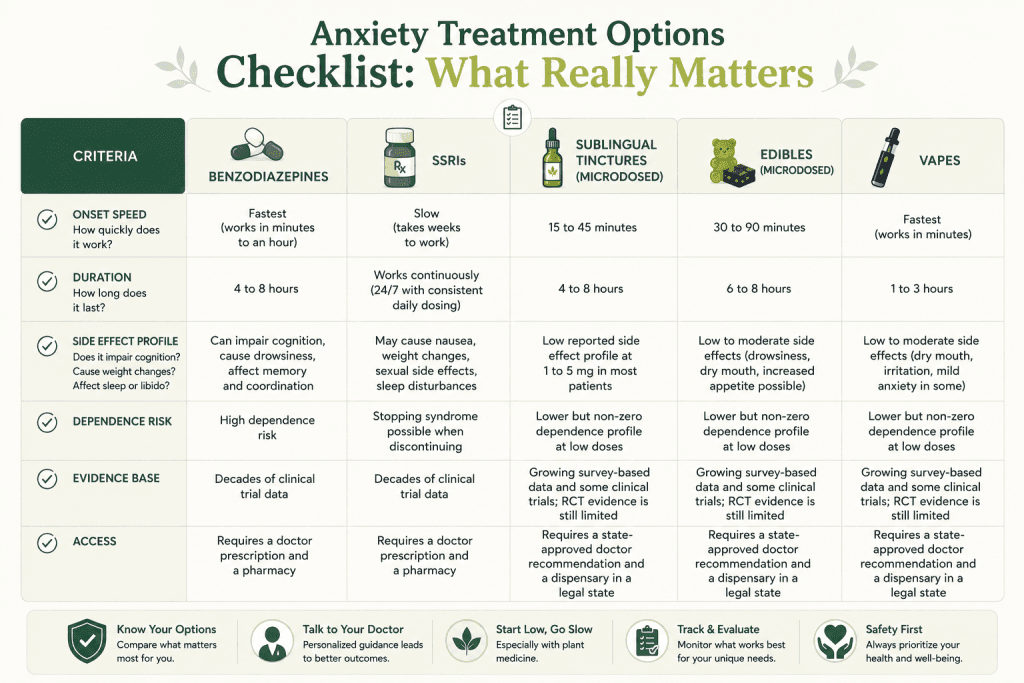 what to look for in an anxiety med plant medicine vs. prescription checklist